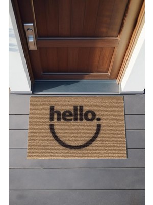 Tr Coco Hello Koko Paspas Dış Kapı Paspası Kıl Kapı Önü Paspası 40X60 3671, 40 x 60