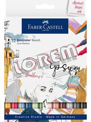 Tr 164712 - Goldfaber Eskiz Marker Kalem Seti, Alkollü Markör - Comics Manga Kaligrafi Çizimi Iç