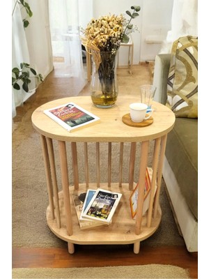 Maison Luré Retro Yan Sehpa Komodin Salon Oturma Odası