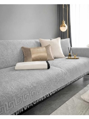 Bellevia Versace Desenli Koltuk Örtüsü 180X220 cm Çekyat Kanepe Örtüsü