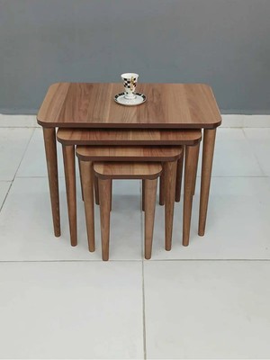 Maison Luré 4'lü Mdf Ahşap Zigon Sehpa