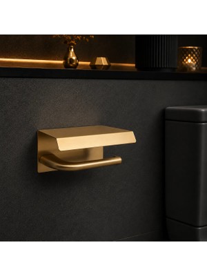 Elovias System Dorado Kapaklı Tuvalet Kağıtlığı Gold Branch Renk (BA1020 011 GB)
