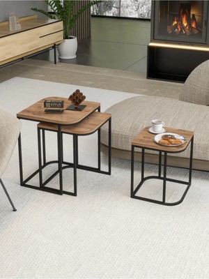 Maison Luré Damla Atlantik Çam Zigon Sehpa