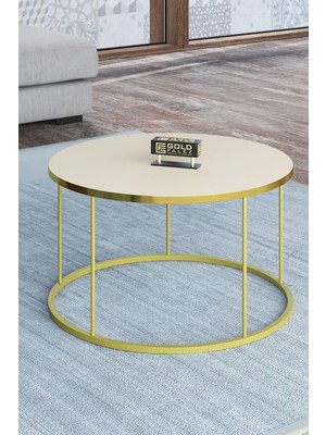 Maison Luré Terra Lüx Gold Krem Orta Sehpa