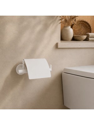 Elovias System Hoop Kapaklı Tuvalet Kağıtlığı Beyaz Renk (BA1003 010 AL7)