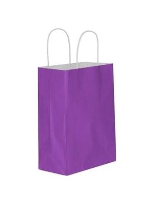 Ertürk Store Mor Kağıt Çanta Büklüm Sap Küçük 18 * 24 (5 Adet)