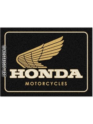 Ertürk Store Honda Mc Metal Buzdolabı Magneti, 6 x 8 Cm, Altın Motosiklet Tasarımı