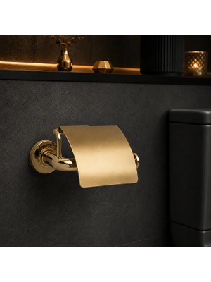 Elovias System Nord Kapaklı Tuvalet Kağıtlığı Gold/Gold Branch Renk (BA1041 010 GL-GB)