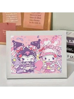 Ertürk Store Kuromi My Melody, Fotoğraf Çerçeveli Mozaik, Diy Kendin Yap, Elmas Boyama 2