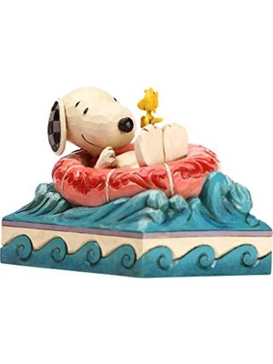 Ertürk Store Snoopy ve Woodstock Şişme Simitli Dekoratif Heykelcik, 10 Cm, Çok Renkli