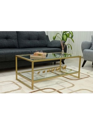 Maison Luré Gold Cam Orta Sehpa 110*60 cm