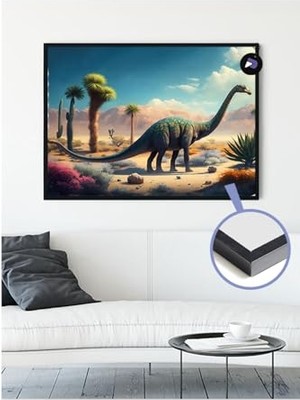 Ertürk Store PSTER1158 Dinazor Günü Hayvan Çerçeveli Tablo - Çerçeveli Poster 30 x 40