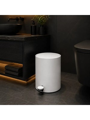 Elovias System Pedallı Çöp Kovası 3 Lt Beyaz Renk (BA4054 033 AL7-AL7)
