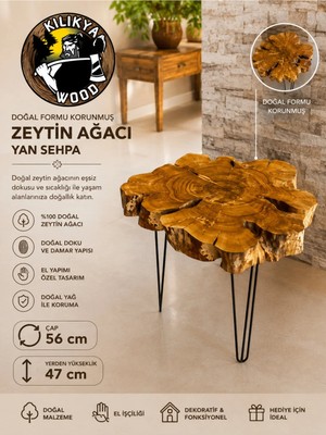 Maison Luré Zeytin Ağacı Sehpa Yan Sehpa