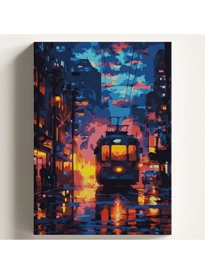 Ertürk Store 40X50 cm Çıtalı Japon Sokak Temalı Sayılarla Boyama Kiti