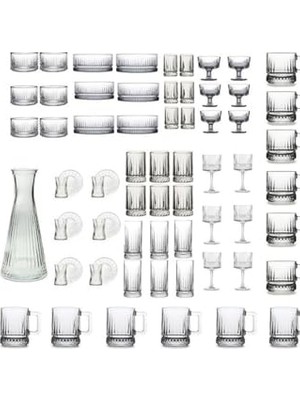 Ertürk Store Bardak; Elysia 67 Parça, Sunumluk, Çerezlik, Dondurmalık Full Çeyiz Seti TYB6OURPHJMO2X9Z14