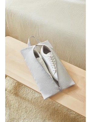 Ertürk Store Gri Balıksırtı Ayakkabı Düzenleyici Taşıma Çantası 22 x 40 x 9 cm