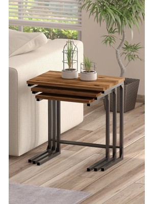 Maison Luré 3'lü Zigon Sehpa Metal C Sehpa