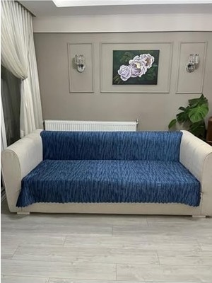 Ertürk Store Koltuk Örtüsü Süngerli Kaymaz Mavi, 170 x 210