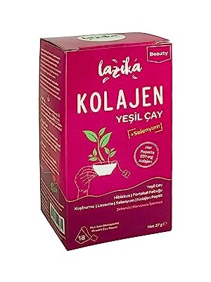 Ertürk Store Süper Çay, 18 Piramit Poşet Çay, Erken Hasat El Yapımı Yeşil Çay, Vitamin ve Minareller ile Güçlendirilmiş, Prebiyotikli ve Kolajenli