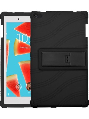 Lenovo Tab 4 8 (TB-8504 Standlı Silikon Kılıf Ultra Koruma KILIF-(5775) — Renk: Turuncu