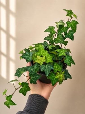 Ertürk Store Hedera Helix Yeşil Yapraklı Sarmaşık Fidanı 10-20 cm | Tırmanıcı Bitki, Iç Mekan Uyumlu, Canlı Fidan, Doğal Yeşil Yaprak, Saksıda Hazır