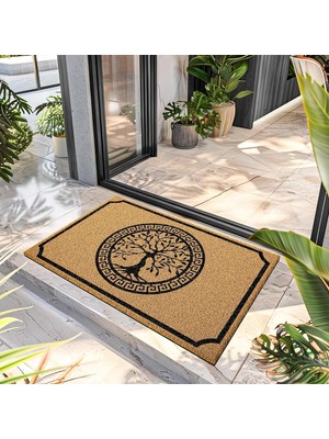 Tr Paspas Hayat Ağacı Desenli Kapı Önü Paspası 40 x 60 cm
