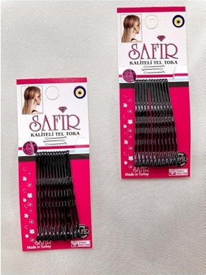 Ertürk Store 24'lü Siyah Tel Saç Tokası Seti