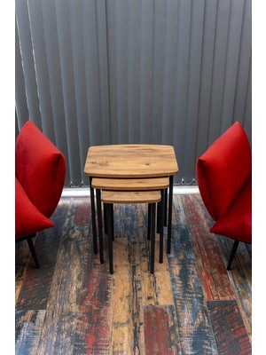 Maison Luré Zigon Sehpa 3'lü Lava Atlantik Çam