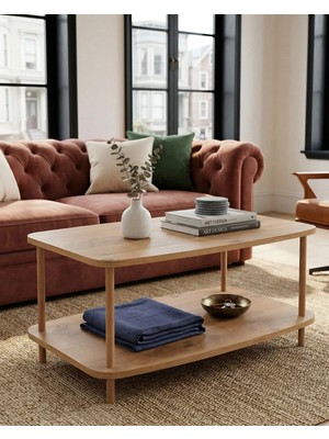 Maison Luré Modern Iki Katlı Orta Sehpa Raflı Kolay Kurulum Şık Tasarım
