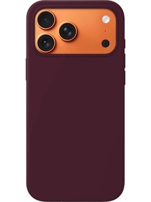Ertürk Store iPhone 17 Pro ile Uyumlu Içi Kadife Lansman Silikon Kılıf – Kamera Korumalı, Darbe Emici, Premium Yumuşak Kapak Bordo