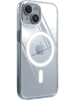 Ertürk Store iPhone 13 ve 14 Için Magsafe ile Uyumlu Şeffaf Kılıf Kristal Berraklığında Materyal Polikarbonat Arka Kısım ve Silikon Kenarlar Wireless Kablosuz Şarj Destekli Kılıf Kapak (13-14)