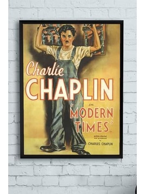 Ertürk Store Modern Times - Asri Zamanlar Film Afişi Çerçeveli Tablo PSTER13738 3 (30 x 40 Cm)