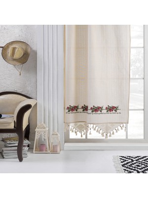 Buldan Concept Kırmızı Kaneviçeli Perde 100 x 220 cm