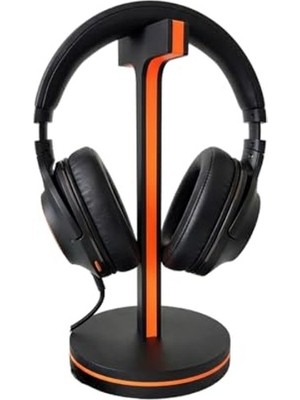 24 cm Dekoratif Neon Turuncu Kulaklık Tutucu, Gamer Standı