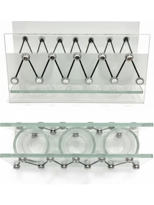 Ertürk Store Cam Dekoratif Zikzak Tasarımlı Şamdan 20X9 cm