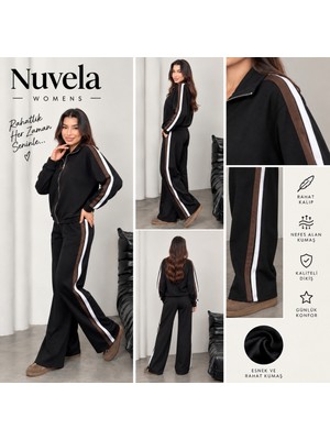 Nuvella Kadn Şerit Detaylı Eşofman Takımı