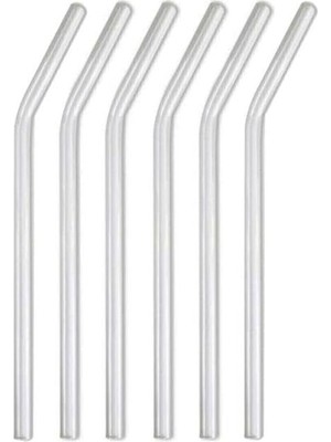 Mithra Life 6 Lı Şeffaf Eğimli Cam Pipet MIT1003