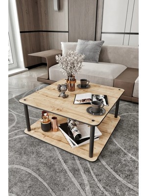 Maison Luré Dekoratif Mdf Masivo Orta Sehpa 70X70 Kare