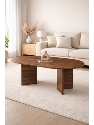 Maison Luré 80X130CM Ceviz Oval Orta Sehpa Oscar Model