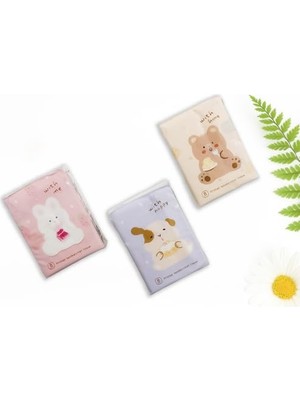 Ertürk Store Sevimli Karakterli 3'lü Cep Mendili | Seyahat ve Günlük Kullanım Için Uygun | Yumuşak ve Dayanıklı Yüz Mendili | M8