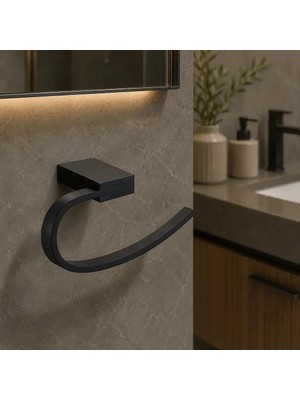 Elovias Defne Açelya Oval Havluluk Siyah (403 10 S)