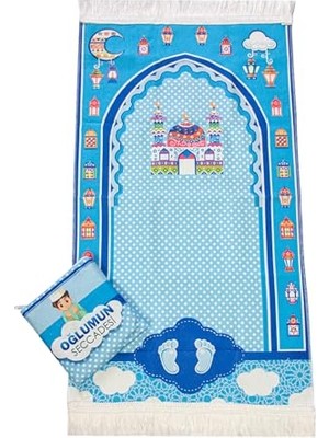 Ertürk Store Çantalı Oğlumun Çocuk Seccadesi - Mavi