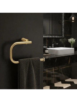 Elovias System Banyo Icona Halka Havluluk Gold Renk 32x78x269 mm (BA1037 005 GL)