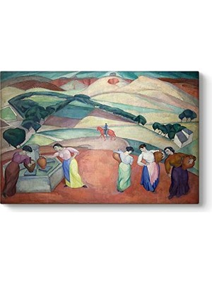 Ertürk Store Diego Rivera - At The Fountain Of Toledo Tablosu - 90X60 cm