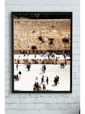 Ertürk Store (PSTER9748) Ağlama Duvarı Kutsal Mekan Çerçeveli Tablo (50X70 Cm)