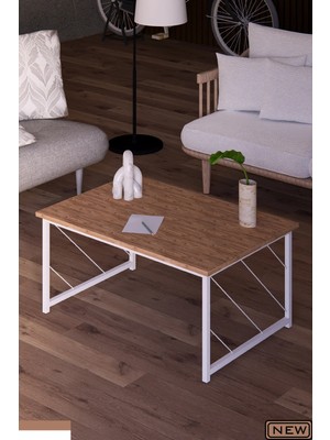 Maison Luré 60X90 Metal Ayaklı Düz Kesim Sehpa Orta Sehpa