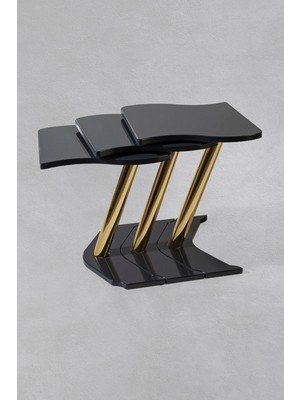 Maison Luré 3 Lü Gold Windows Zigon Sehpa Antrasit