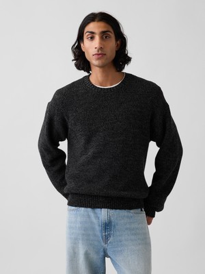 Gap Erkek Siyah Relaxed Shaker Kazak