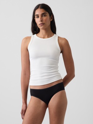 Gap Kadın Siyah Softmade Organik Stretch Pamuk Hipster Külot